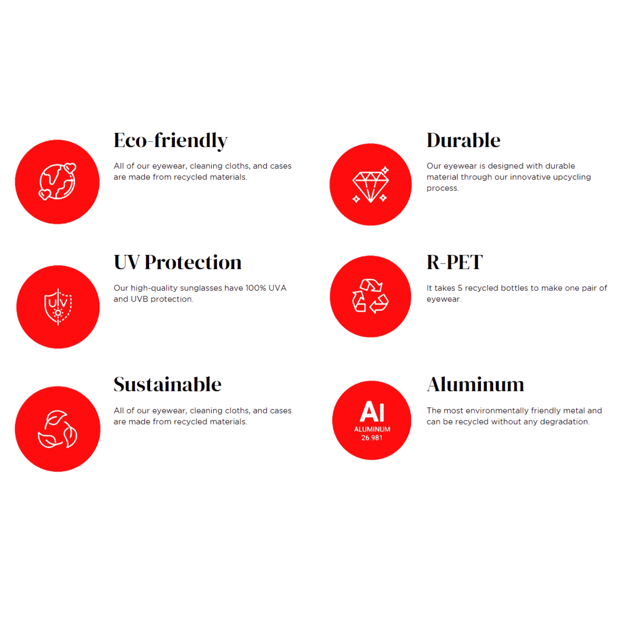 MITA Sustainable | BOCA-Gafa de Sol UV Protection Ovaladas