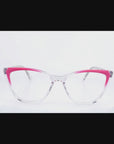 PRIMS Eyewear | EIRE-Montura en Acetato Eye Cat Clear con Color Brillante y Anti-Blue Light