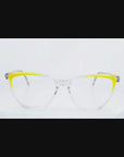 PRIMS Eyewear | EIRE-Montura en Acetato Eye Cat Clear con Color Brillante y Anti-Blue Light